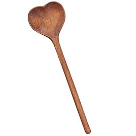 UPKOCH Bamboo Heart Shaped Wooden Spoon Long Handle Wooden Kitchen Utensils Wooden Serving Mixing Spoon for Cooking Baking Stirring Unique Bridal Shower Wedding