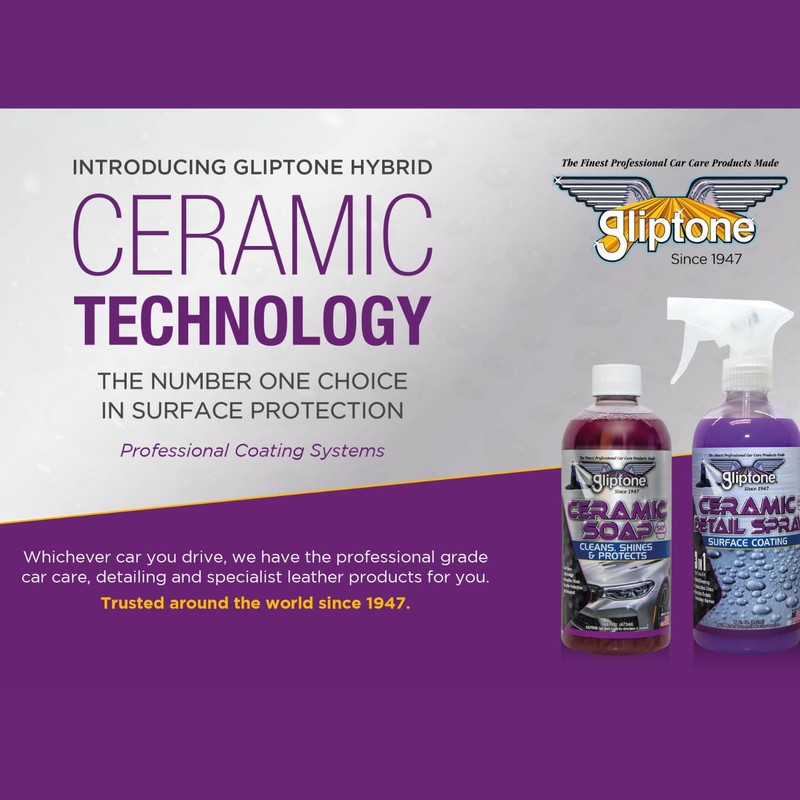 Gliptone Ceramic Detail Spray, Intensifies Gloss, Long Lasting Surface Coating