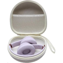 Hard Case Compatible with , , BERIBES,  , TOZO, KVIDIO, Skullcandy, Picun,  JBuds Lux ANC/Studio  Folding Headphones, Travel Carrying Beige Case - Color: Beige