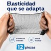 Red Para Cabello Malla Elástica Negra 12 Pcs