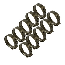 Boltza 5.8-7.0mm O-Clips, 304 Stainless Steel Single Ear Hose Clamps x10