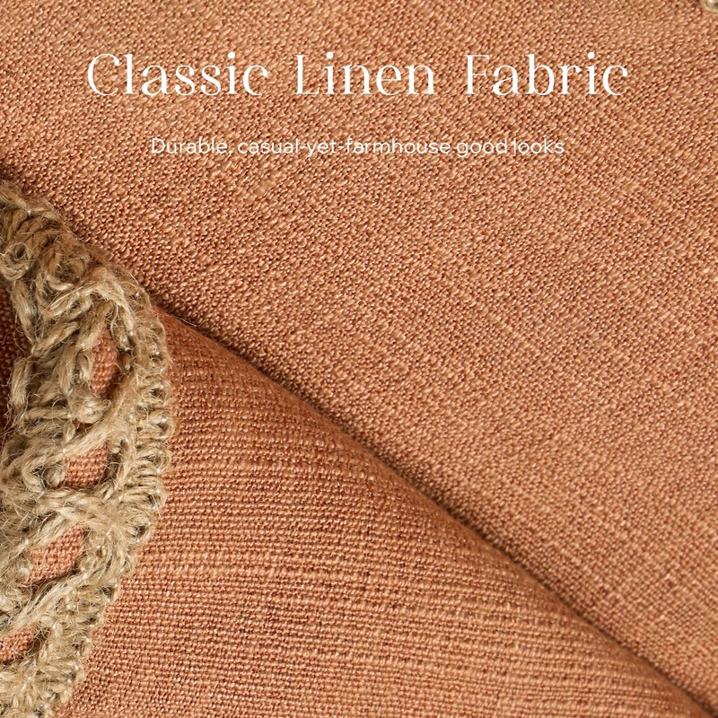 Phantoscope Pack of 2 Farmhouse Decorative Throw Pillow Covers Burlap