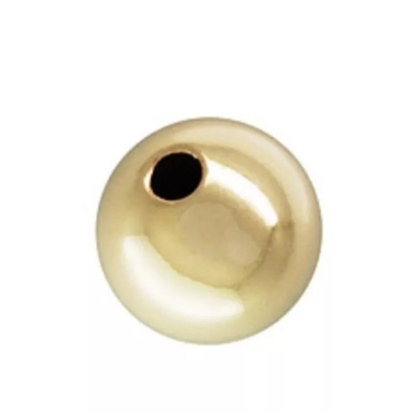 Beadtifulstyle 14k Gold Filled 8mm Seamless Round Smooth Bead 2pcs