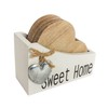 Heaven Sends Wooden Heart Coaster Set in Holder