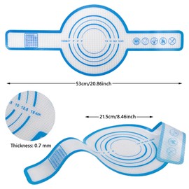LYHLYA Silicone Baking Mat for Dutch Oven, Silicone Bread Sling with Long Handles Reusable Sourdough Bread Baking Supplies