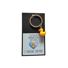 Chic Cottage Crafts Love Gift - I Ducking Love You Keyring - Yellow Duck - For Boyfriend Girlfriend Husband Wife BFF