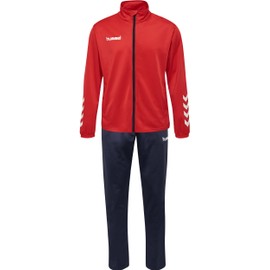 hummel Men's Ensemble Promo Poly Tracksuit, True Red/Navy, M EU