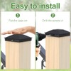 4x4 (3.5inx3.5in) Fence Post Caps, 6 Pack Deck Post Caps