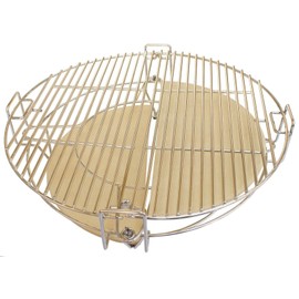 Divide and Conquer Grill System Fits London Sunshine Original Series Kamado, Joe Classic, Large Big Green Egg, and Other Round Smoker with 18-inch Grate