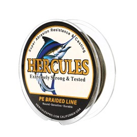 Hercules Super Cast 100 m - 2000 m Yards Braided Fishing Line 10 lb - 300 lb Test for Saltwater Freshwater PE Braid Fish Wire Superline 8 Strands