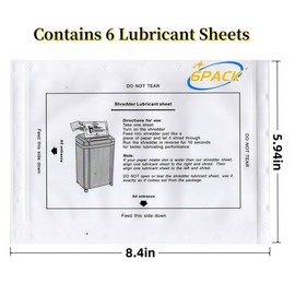 Paper Shredder Lubricant Sheets | Paper Shredder Oil | Convenient NO Dirty Hands For Home Office Shredders Cleaning (6)