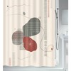 Spirella Teiva Anti-Mould Shower Curtain - Anti-Bacterial, Washable, Waterproof, Polyester,