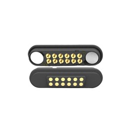 1Pair 2P/3P/4P/5P/6P/7P/8P/9P/10P/12Pin Magnetic Pogo Pin Connector, 2A Male+Female Socket Charge Spring Loaded Magnet Pogo Pin Connector Single and Double Row DC Power Charging Connector (12Pin)
