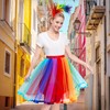 Angenster Angenster Karneval Regenbogen Kostüm Damen Set, Tüllrock Damen Kostüm