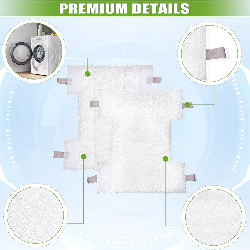 4 Pack Pads for Shark Replacement Washable Microfiber HV300 Series