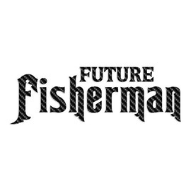 Future Fisherman Fishing - Vinyl Decal Sticker - 17" x 5.75" - Carbon Fiber