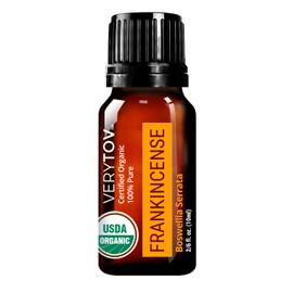 Premium USDA Organic Frankincense Essential Oil - 100% Pure Natural Undiluted, for Aromatherapy Diffuser, 10ml