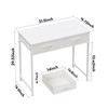 WOHOMO Small Computer Desk with Drawers, Full White 31.5 Inch
