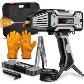GNI Welding Machine Handheld, Portable Welder Machine 110V 250A with Toolbox, 20PCS Rods Stick Welder for 1/16"-1/8" Rod, IGBT Inverter LCD Digital Display Hand Held Welder with Arc Force Anti-stick