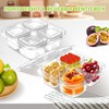 LATERN 25Pcs Bento Snack Containers, 16CM x 16CM 4 Compartments