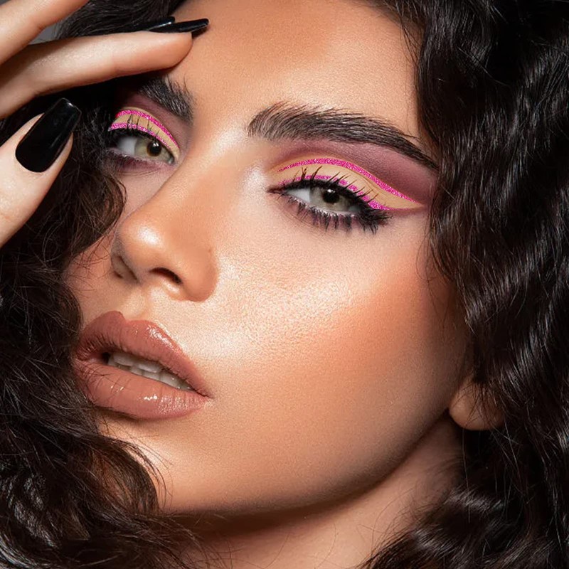 Boobeen Colourful Glitter Eyeliner Liquid Shimmer Eyeliner Waterproof Metallic Eyeliner