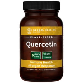 Global Healing Center Quercetin 250 mg Supplement to Support Immune System Function, Respiratory Health & Body's Natural Response to Occasional Allergies-QuerceFIT without Bromelain & Zinc-60 Capsules