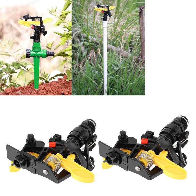 2PCS Garden Impulse Sprinkler Impact Sprinkler Head for Agriculture Watering