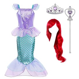 LURLEEZ Disfraz de sirenita para niñas, disfraz de sirena para niñas, disfraz de sirena para niñas, disfraz de sirena para niñas, disfraz de sirena para niñas, disfraz de sirena para niñas