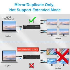 TCNEWCL 4K HDMI Splitter 1 in 8 Out, 1x8 HDMI Splitter, 4K@30Hz 8 Port Powered HDMI Splitter for Multiple Monitors, TV, Project