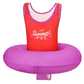HeySplash Toddler Swim Vest for Age 3-6, Swim Trainer Vests with Adjustable Strap fit for Boys Girls 30-60lbs, Children Swimsuit, Floating Tubes Swim Jackets, Beginner Learn to Swim, Purple + Red