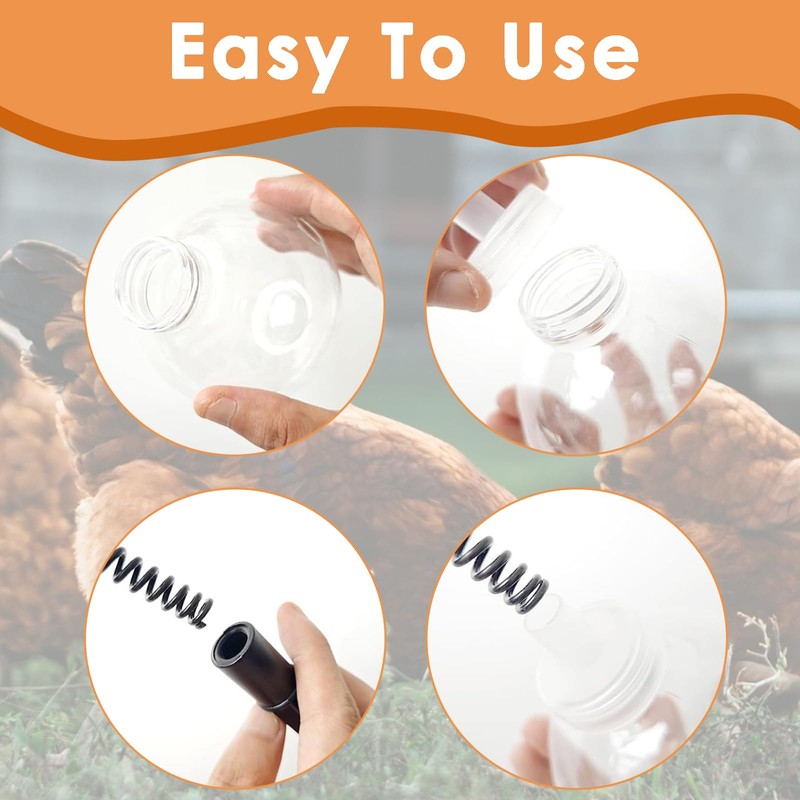 2-Pack Chicken Feeder, Chicken Toys for Hens with Spring and
