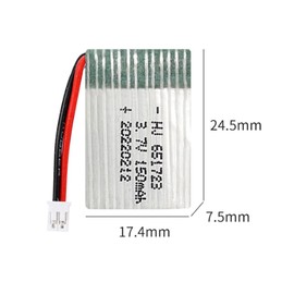 2 Pcs 3.7V 150mAh 20C PH2.0 Plug Rechargeable Lipo Battery with USB Charger for JJRC H36 E010 E011 E013 GoolRC T36 NIHUI NH010 F36 RC Drone Quadcopter Spare Parts