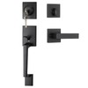 Haidms Black Front Door Handle and Deadbolt Set, Entry Door