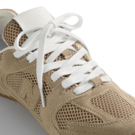 Stepace 2 Pairs Flat Shoe Laces for Sneakers 5/16" Wide Premium Poly Cotton Shoelaces for Boots and Athletic Shoes Shoestrings Replacement (Classic White,47 inches)