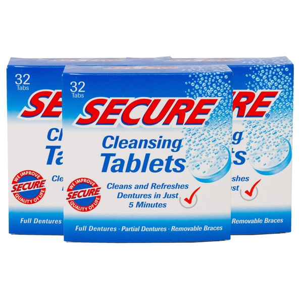 Secure Cleansing Tablets 32 tabs (3 boxes of 32)