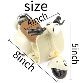 Nuatpetin Hamster Motorcycle Toy with Light and Music, Electric Guinea Pig Mount Funny Rotating Toy Car, Small Animal Pet Stunt Spinning Scooter Toys for Dwarf Syrian Hamster Mice Mouse Gerbil Rat