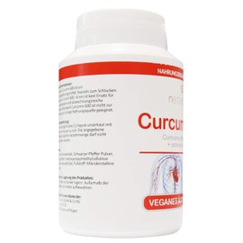 Curcuma Extract Capsules, Curcumin Content of One Capsule Corresponds to approx. 20,000 mg of Turmeric, High Dose of 95% Extract