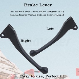 amavoler Right Left Brake Lever 1 Pair Replacement Parts Fits for GY6 50cc 125cc 150cc 139QMB 157Q SSR Taotao Scooter Moped Pit Dirt Bike.