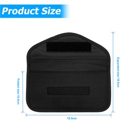JNNJ Pack of 2 Car Key Signal Blocker Bag, RFID Car Key Protection, Remote Key Shielding Key Bag, Car Signal Blocking Key Protection (Black)