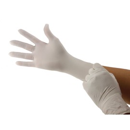 Cranberry USA Cranberry Contour Plus White Nitrile Exam Gloves, Pack of 100, X-Large, Lanolin & Vitamin E, 3.0 Mil