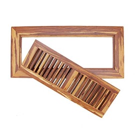 BambooMN 6 3/4" Inch x 14 3/4" Inch Strand Woven Bamboo Floor Register Air Vent Flat Cover - Tiger - 2 Covers