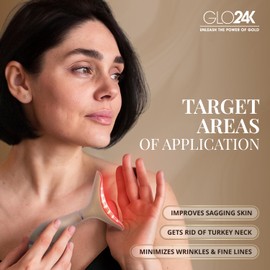 GLO24K 7 Color Beauty Device – Triple LED Action & Vibration Technology Facial and Neck Massager