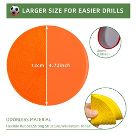 Vasolpryb Spot Markers 4.72 Inch 60 Pcs Non Slip Rubber Floor Markers Flat Field Cones Poly Dots for Classroom Dance Sports Soccer Basketball Speed Agility Training(6 Colors)