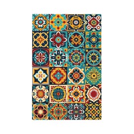 Ihsourgnitnem Light Switch Cover Plate Mexican Talavera Colorful Mosaic Tiles 1 Gang No Device Blank Electrical Wall Plates Faceplate Decorative Switch Plate For Bathroom Kitchen Decor