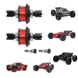 RCAWD Front and Rear Diff Combo Complete w/Spur Gear 43T Input Gear 10T for Arrma 6S Kraton Outcast Talion Mojave EXB Upgrade Parts