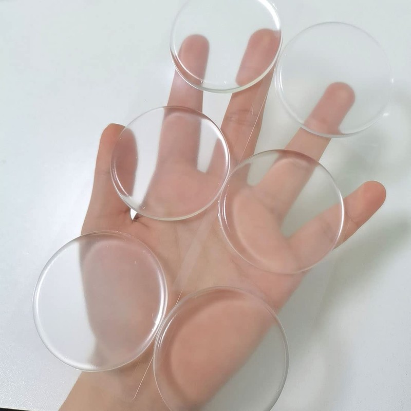 Diyxisk Pack of 12 Transparent Rubber Door Stops Wall Protector