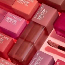 Maybelline Tinta para labios Super Stay Teddy Tint, 5ml - Tinta multiusos de larga duración, Labial efecto mate, difuminado hasta por 12H, textura sua