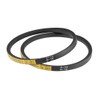 sourcing map 2 x A19 V-belt, A profile, rubber drive