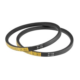 sourcing map 2 x A19 V-belt, A profile, rubber drive belt, 19 inch pitch length