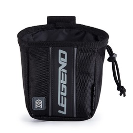 LEGEND - XT520 Quick Release Pouch & Finger Tab Bag (Black) | Interior Divider for Better Organization & Storage of Release Aids | Attaches to Standard 2" Belt | Quick Drawstring Closure